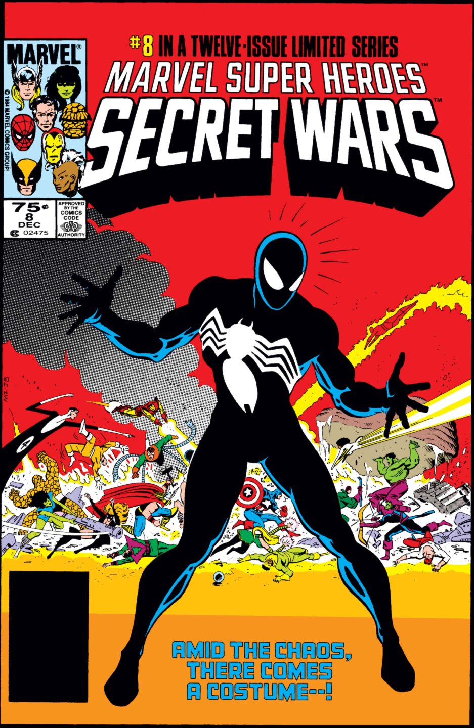 Secret Wars #8, Spiderman nero