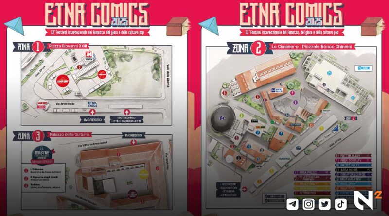 etna comics 2025 mappa programma