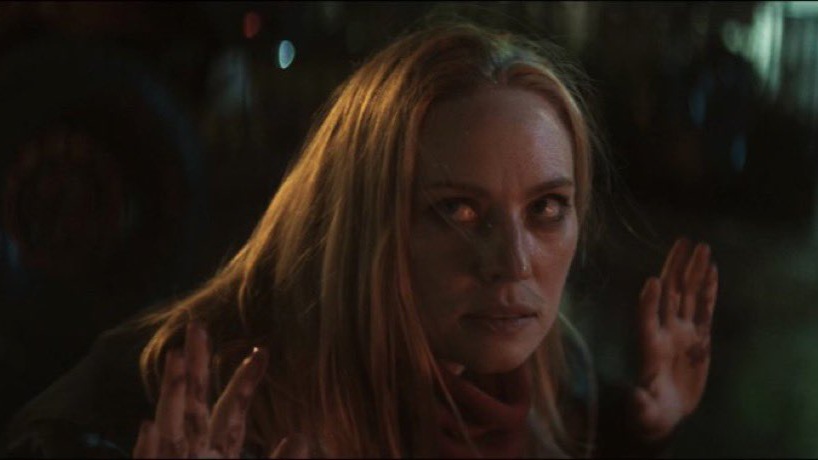 Karen Page (Deborah Ann Woll) in Daredevil: Rinascita.