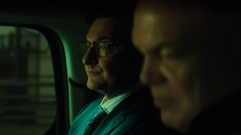 James Wesley (Toby Leonard Moore) e Kingpin (Vincent D'Onofrio) in Daredevil: Rinascita di Marvel Television.