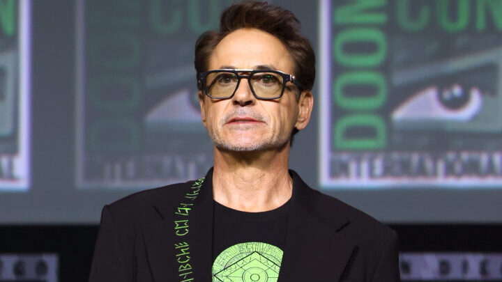 SAN DIEGO, CALIFORNIA - JULY 25: Robert Downey Jr. is seen onstage during the Marvel Studios Panel at 2026 San Diego Comic-Con on July 25, 2026 in San Diego, California. (Photo by Jesse Grant/Getty Images for Disney)