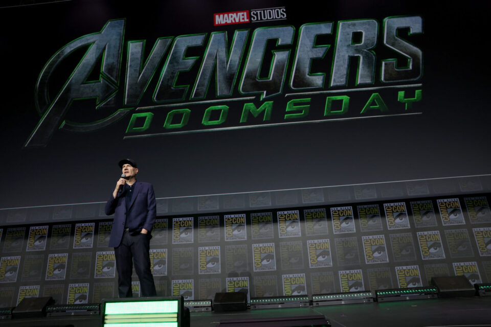 SAN DIEGO, CALIFORNIA - JULY 25: Kevin Feige, President, Marvel Studios speaks onstage during the Marvel Studios Panel at 2026 San Diego Comic-Con on July 25, 2026 in San Diego, California. (Photo by Jesse Grant/Getty Images for Disney)